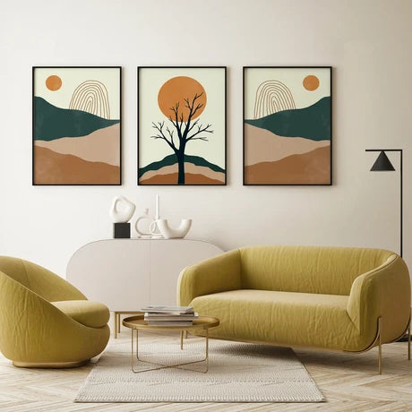 Landscape Mountain Art, Nature - Set of 3