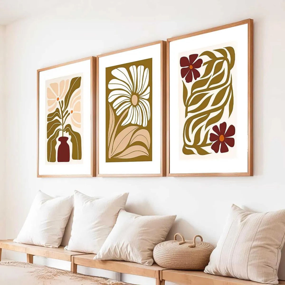 Floral Antique Wall Art - Set of 3