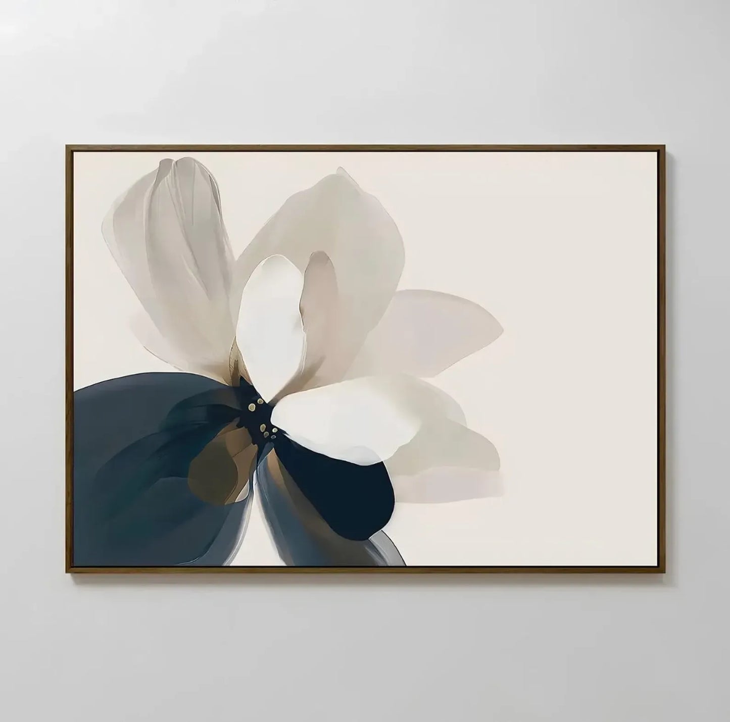 Neutral Flower Canvas Wall Art - Canvas Frame