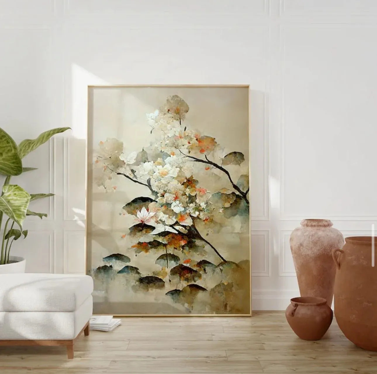 Nude Abstract Wall Art - Canvas Frame