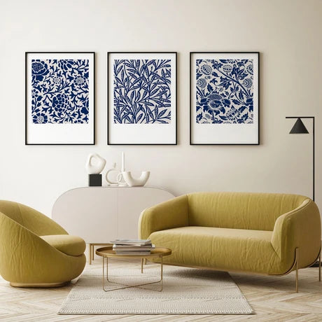 Navy Blue Blush - Set of 3