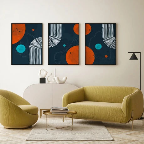 Solar Eclipse Geometry Design - Set of 3