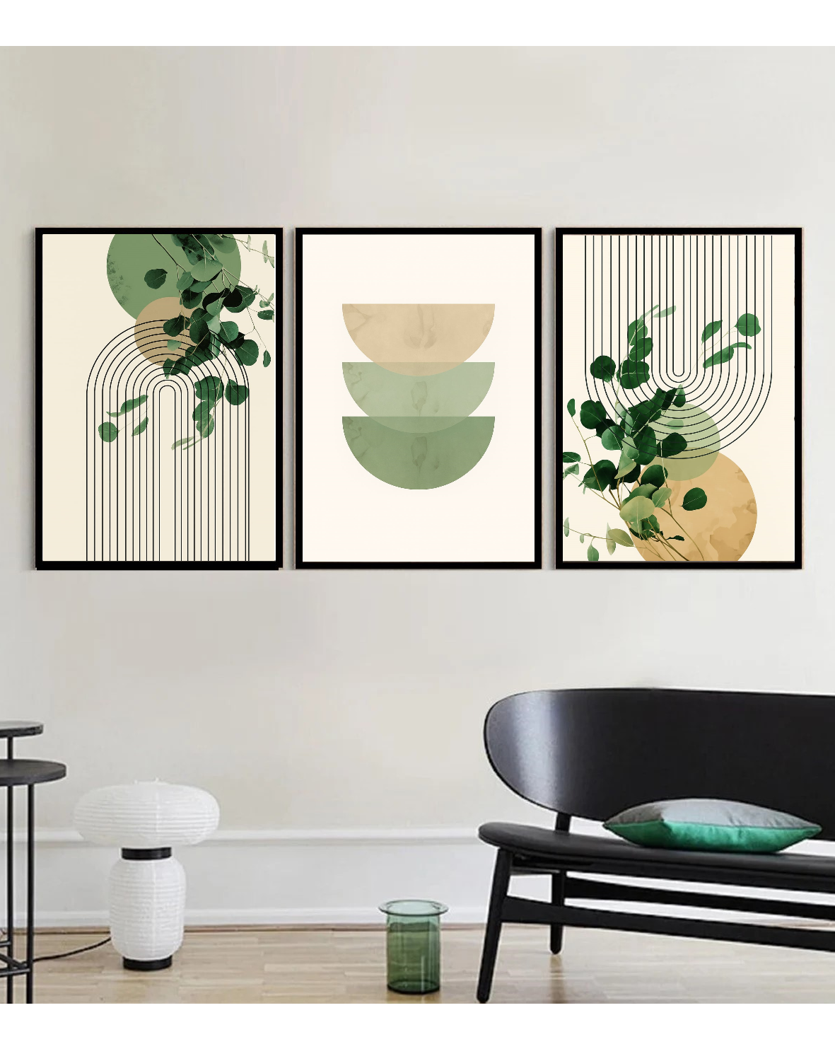 Green Wall art Abstract Home decor