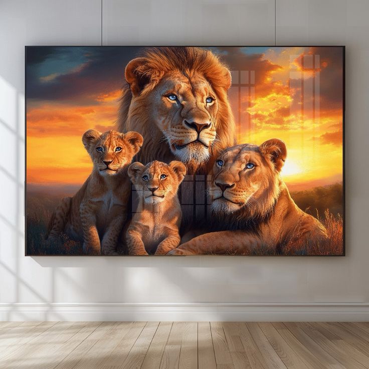 Lion Family Wall Set Frame