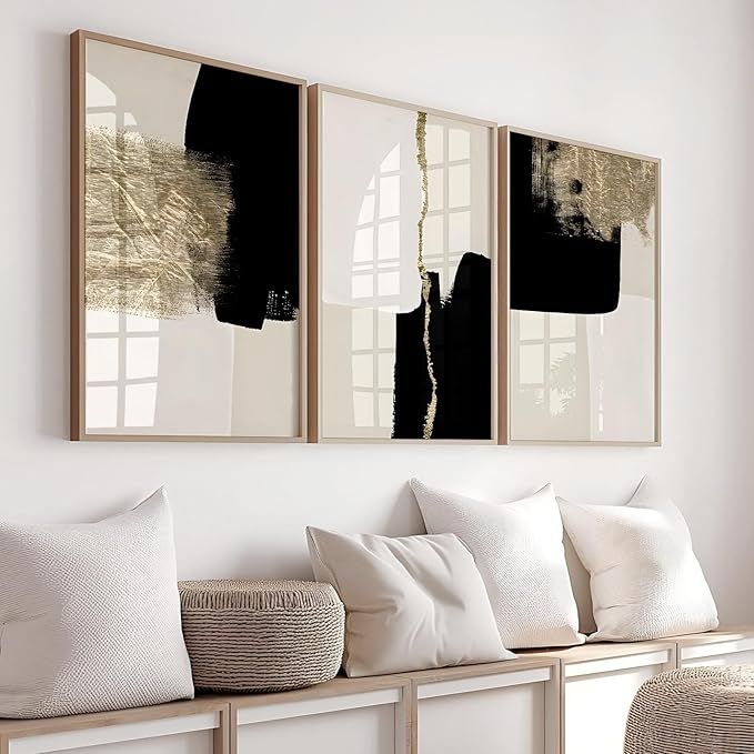 Black and Gold Art - Set of 3