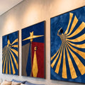 Blue Gold Set of 3 Luxury Fashion