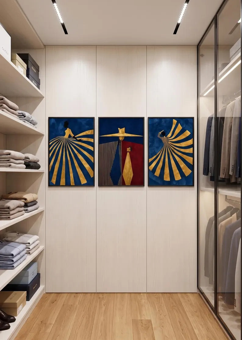 Blue Gold Set of 3 Luxury Fashion