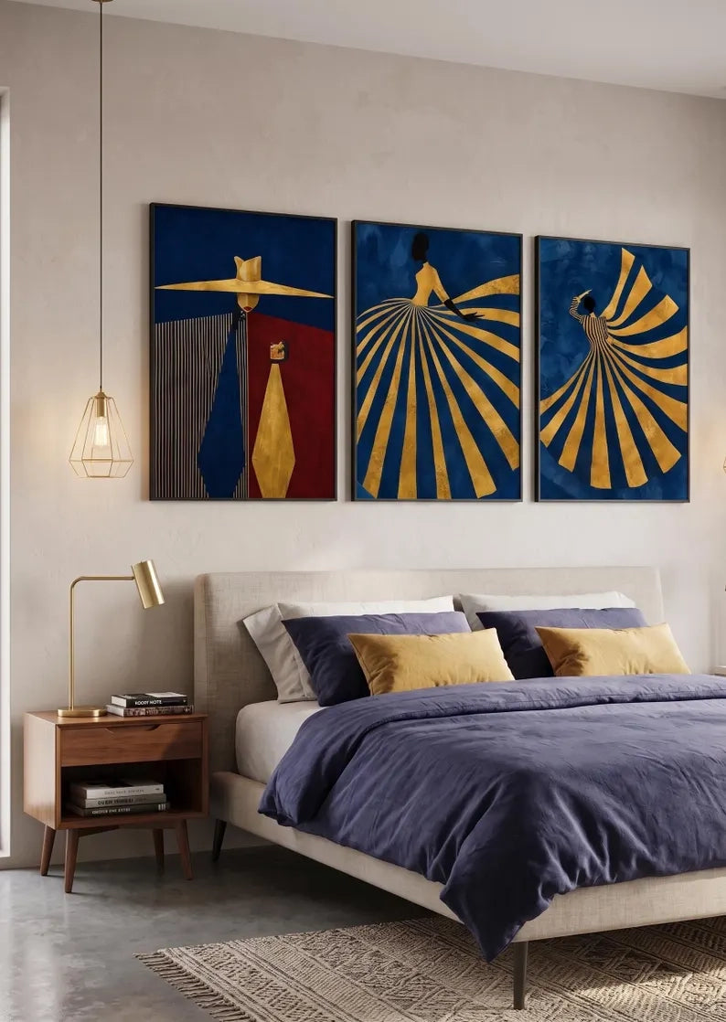 Blue Gold Set of 3 Luxury Fashion