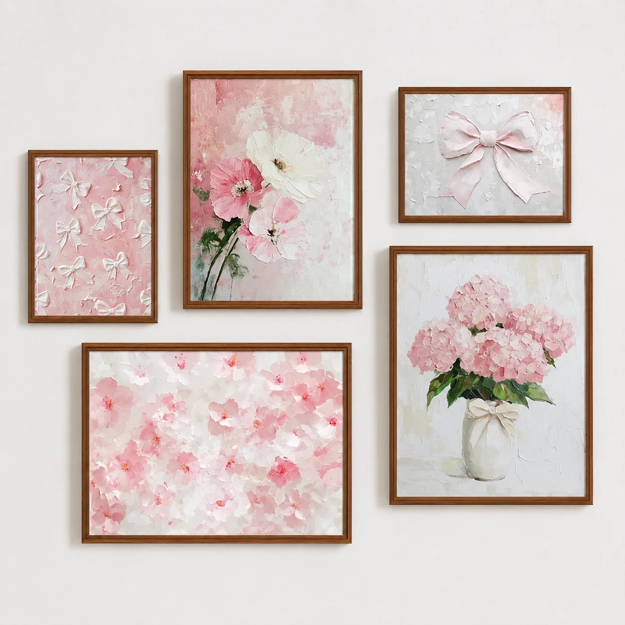 Rose Bow Wall Frame - Set of 5