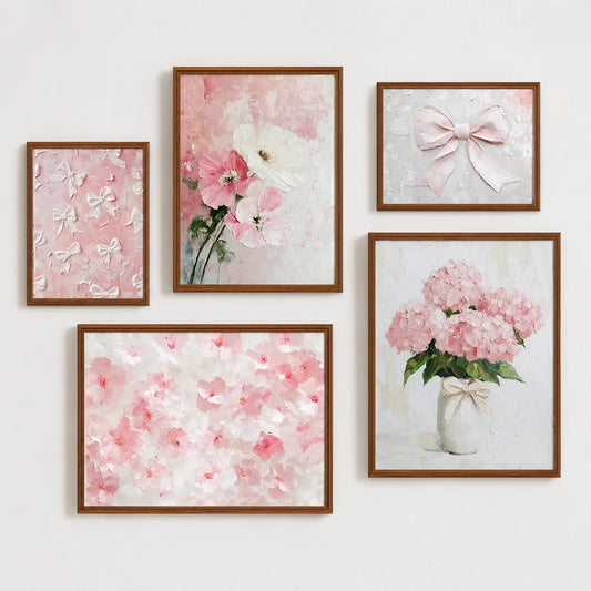Rose Bow Wall Frame - Set of 5