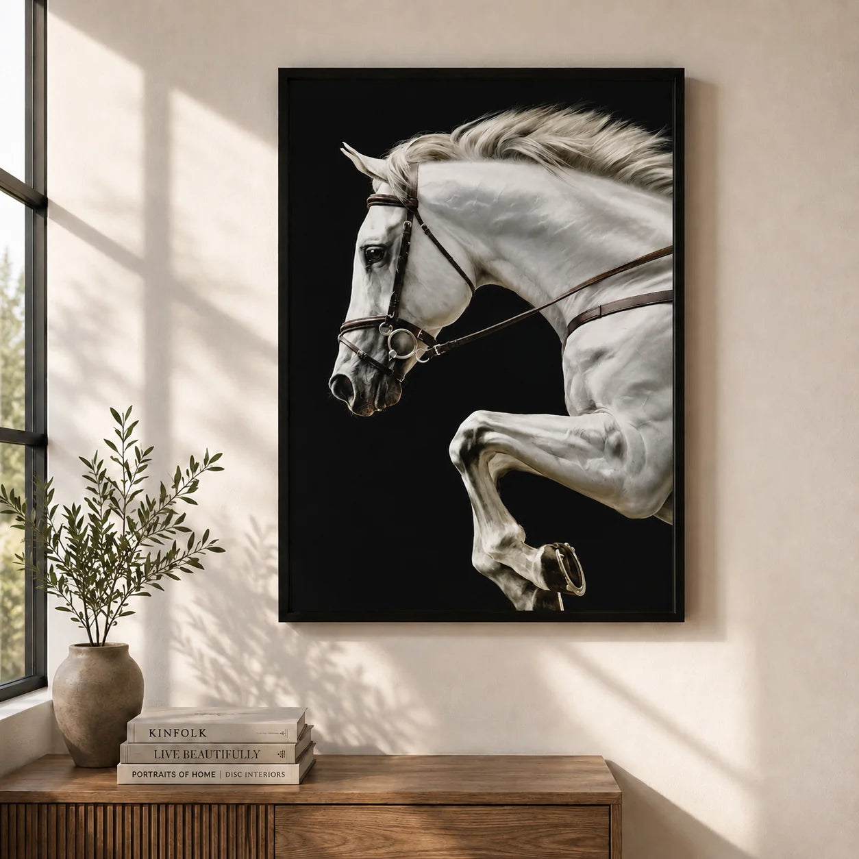 White Horse Wall Frame