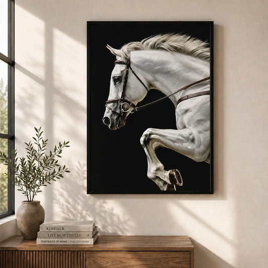 White Horse Wall Frame