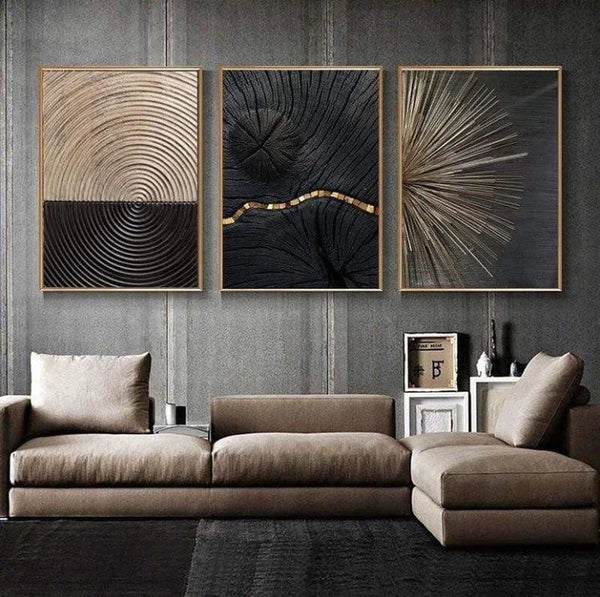 Metal Texture Wall Art - Set of 3
