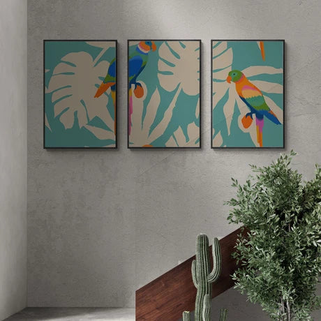 Tropical Safari and Monsterra - Set of 3