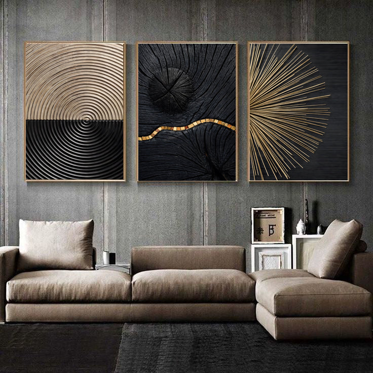 Metal Texture Art - Set of 3