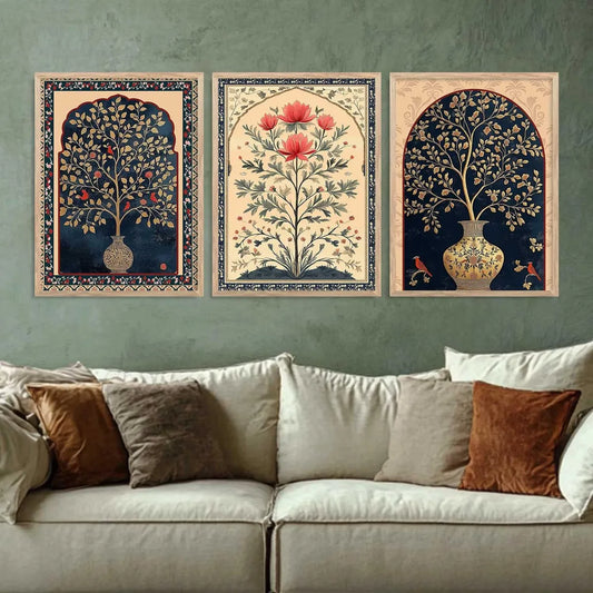Traditional Floral I - Set of 3