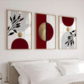 Red Bohot Art - Set of 3