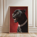 Black Panther Portrait Wall Art – Modern Luxury Animal Frame