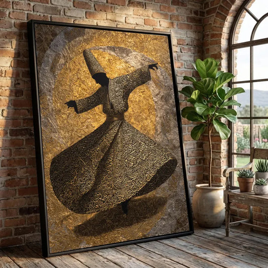 Sufism Dancing Wall Art V - Canvas Frame