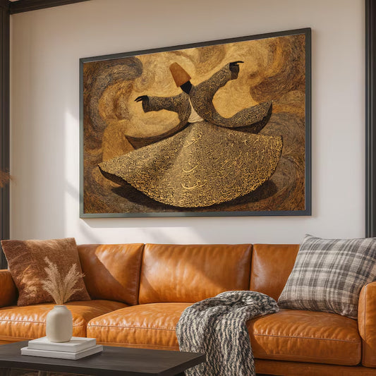 Sufism Dancing Wall Art VI - Canvas Frame