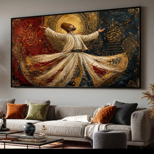 Sufism Dancing Wall Art VII - Canvas Frame