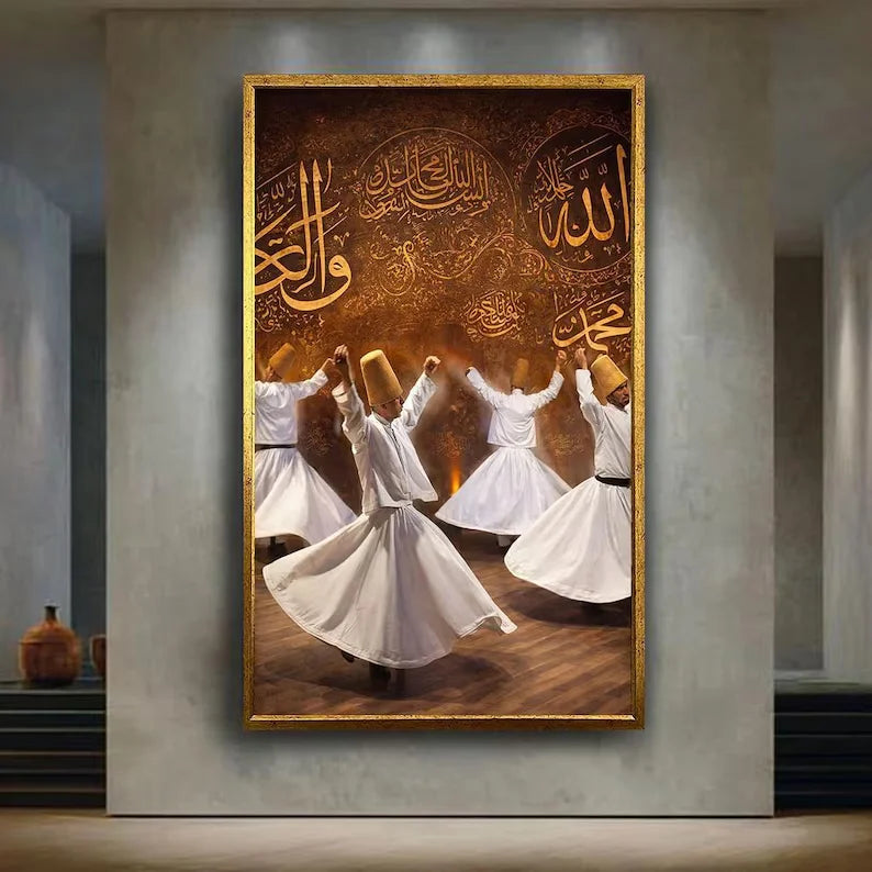 Whirling Dervish Sufi - Canvas Frame