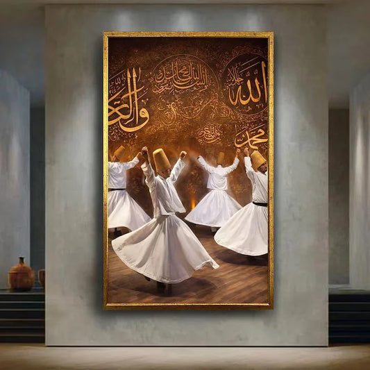 Whirling Dervish Sufi - Canvas Frame