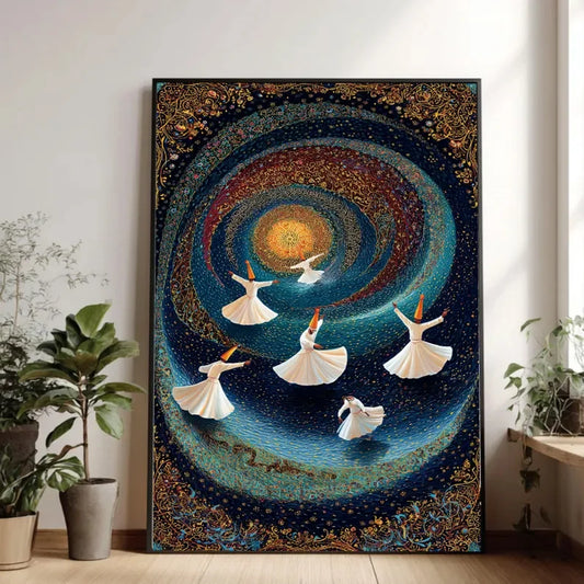 Whirling Dervish Sufi - Canvas Frame