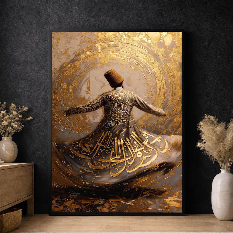Sufism Dancing Wall Art VIII - Canvas Frame