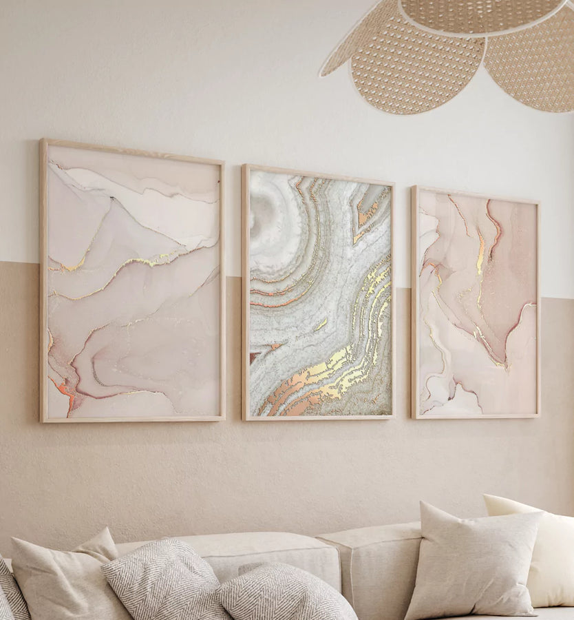 Light Coral Rose Gold - Set of 3