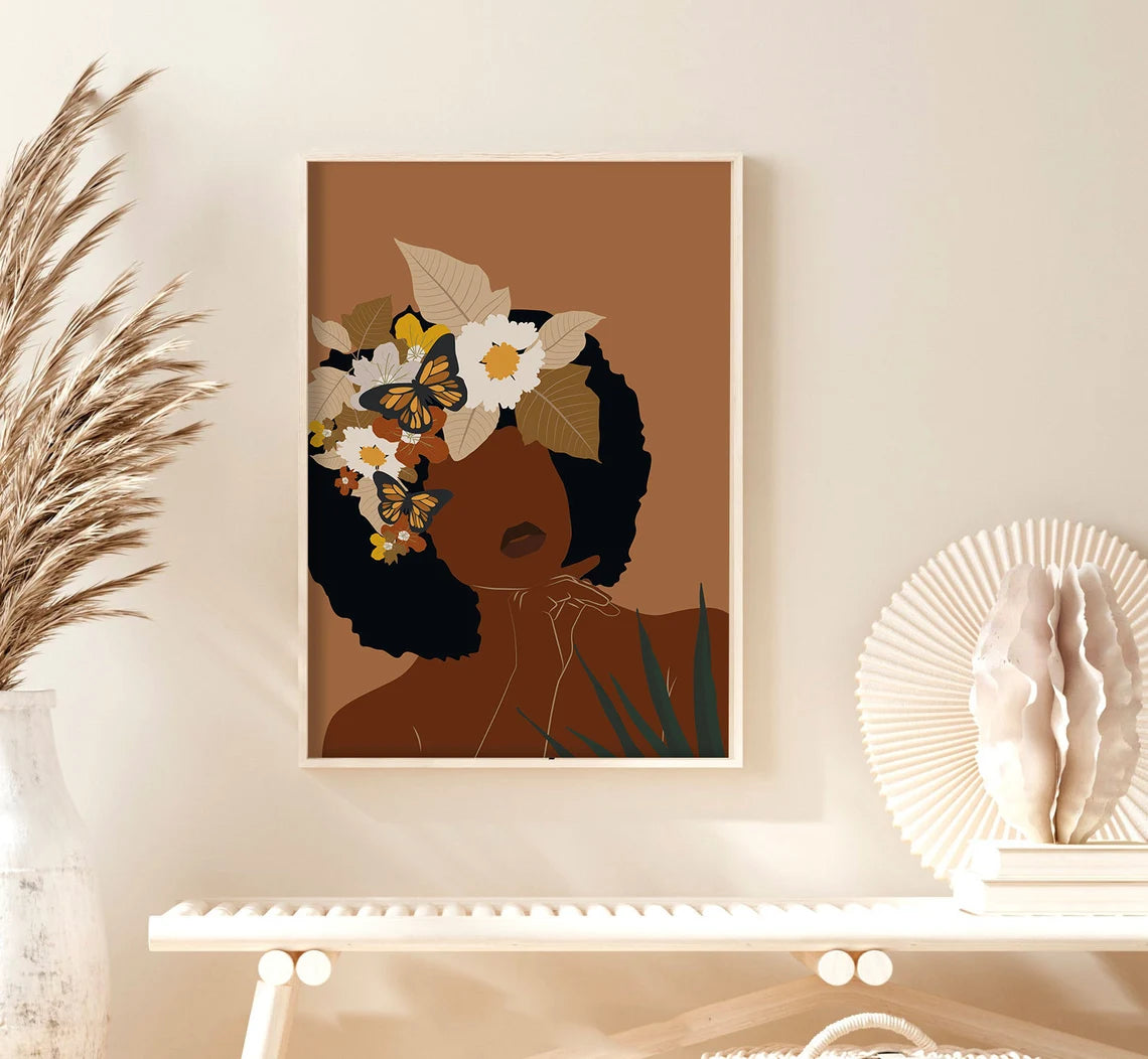 African Black Women Art - Set of 5