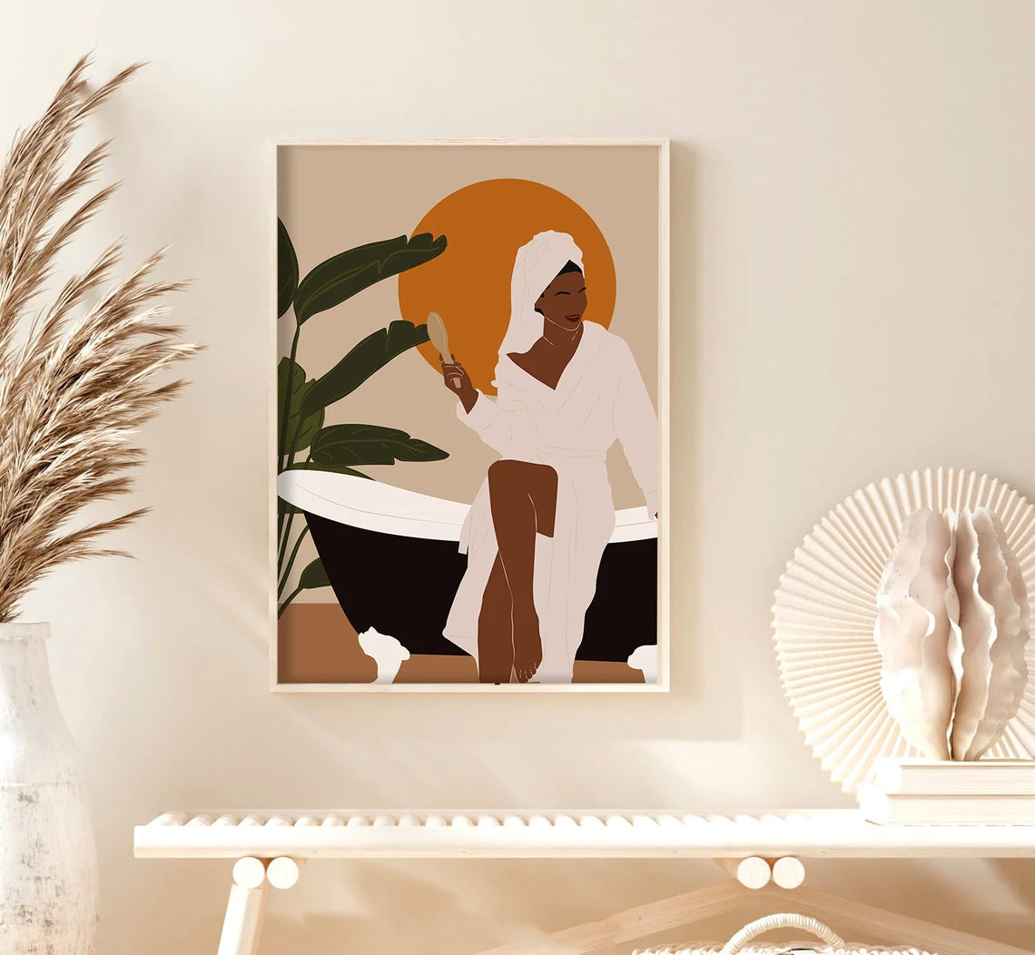 African Black Women Art - Set of 5