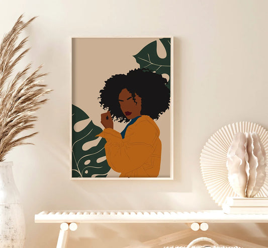 African Black Women Art - Set of 5