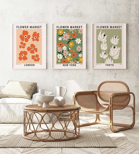 Flower Market - Set of 3