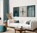 Blue CReam Islamic Art - Set of 3