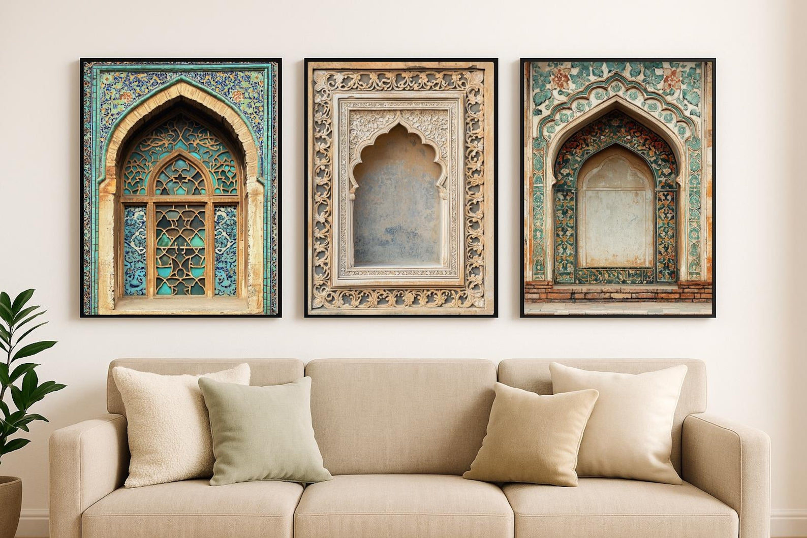 Islamic Wall Art Set of 3 | Mosque Arches
