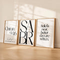 Islamic Wall Art Printable Trio | Sabr Patience Print | Quran 94:6 Verse