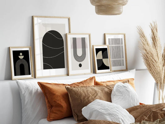 Abstract Geometric Wall Art - Set of 5