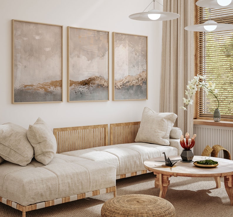 Neutral Abstract Art Set