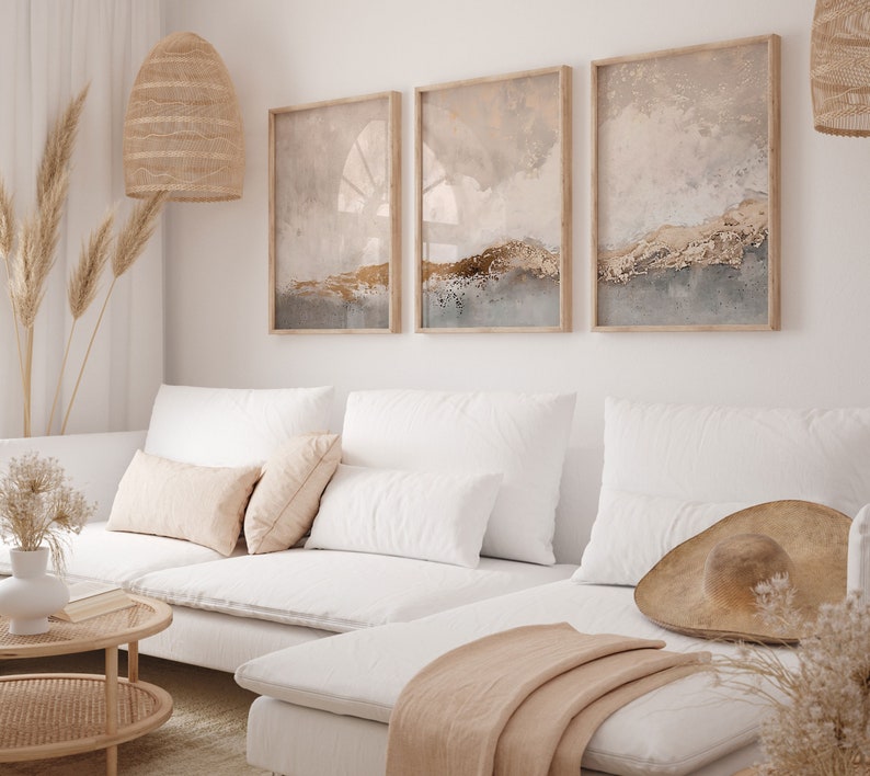 Neutral Abstract Art Set