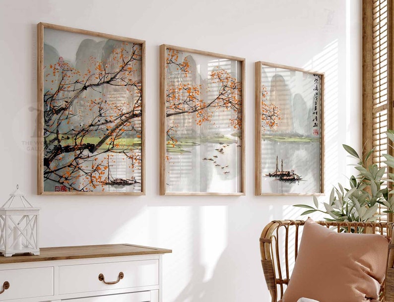 Japanese Wall Art Set of 3