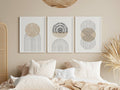 Set of 3 Abstract Beige Islamic