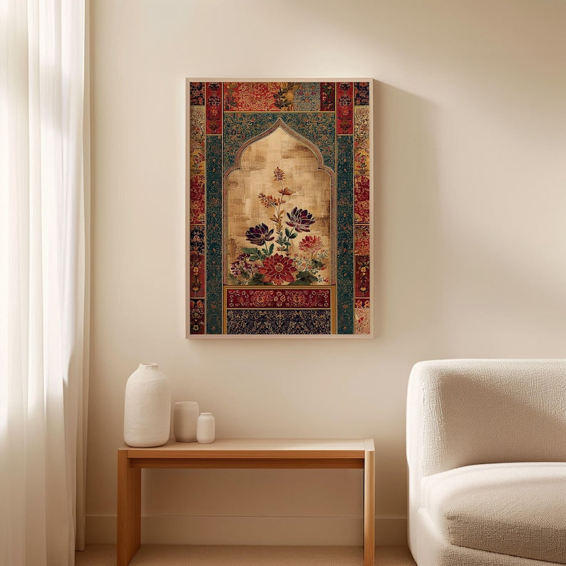 Persian Floral Arch Frame | Modern Art Frame