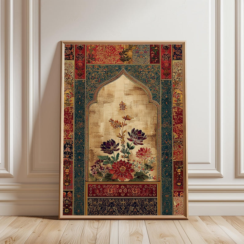 Persian Floral Arch Frame | Modern Art Frame
