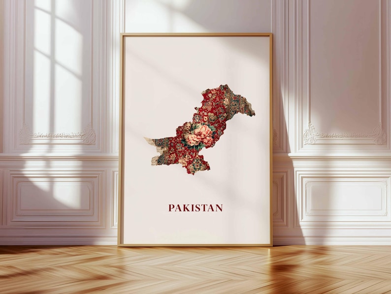 Pakistan Map Wall Frame | Modern Art Frame