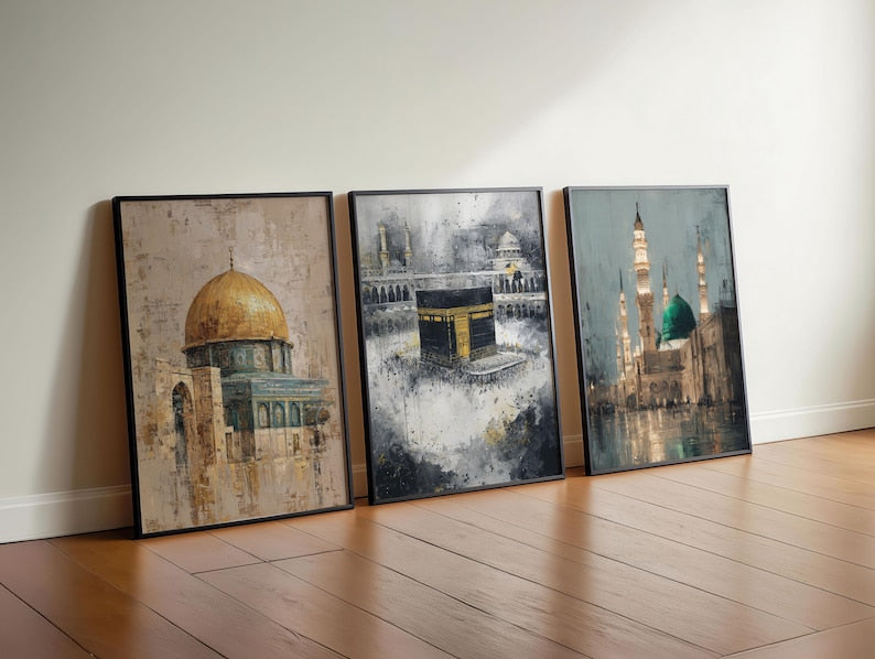Holy Mosques Wall Art Set of 3
