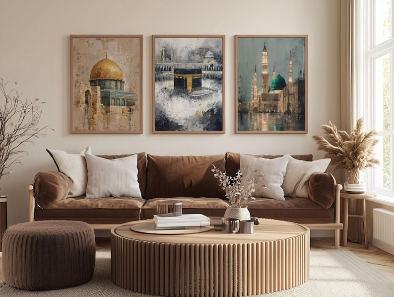 Holy Mosques Wall Art Set of 3