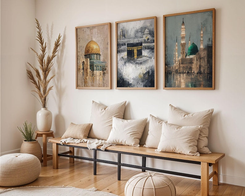 Holy Mosques Wall Art Set of 3