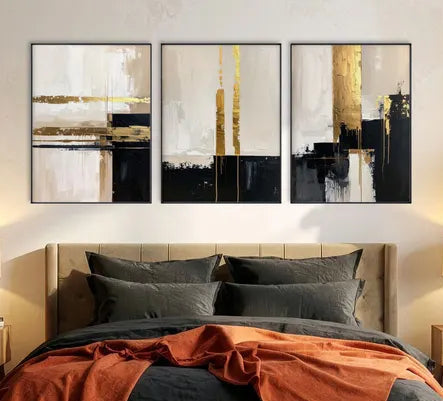 Neutral Textured Abstract - Set of 3