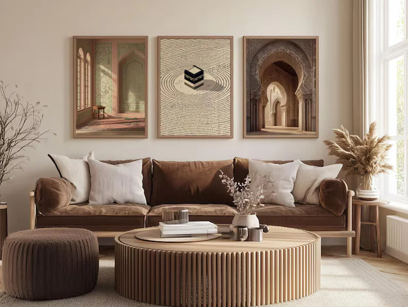 Traditional Arabic Decor Wall Art - Set of 3